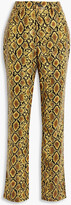 Thumbnail for your product : Good American Faux snake-effect leather bootcut pants