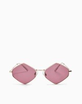 Thumbnail for your product : Topshop diamond frame metal sunglasses