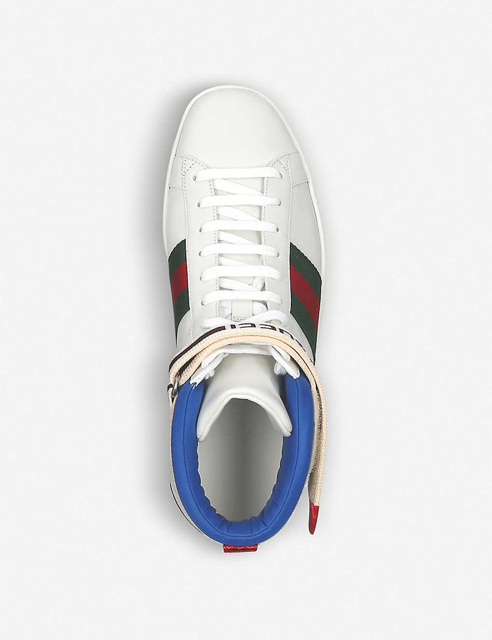 gucci new ace leather trainers