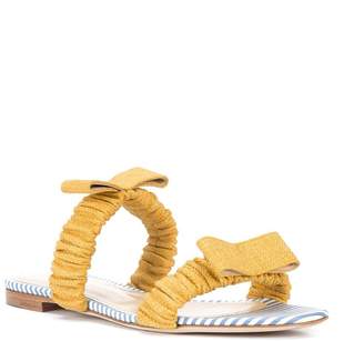 Chloé Gosselin striped bow front sandals