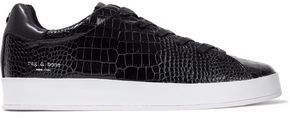 Rag & Bone Rb1 Croc-Effect Patent-Leather Sneakers
