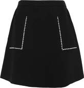 Thumbnail for your product : Sandro Crystal And Faux Pearl-embellished Stretch-ponte Mini Skirt