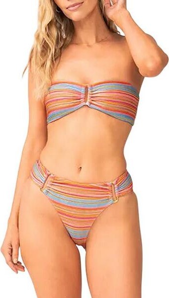 PQ Swim Women's Detail Bandeau Swim Bikini Top Contemporary Medium Balboa
