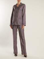 Thumbnail for your product : Prada Geometric Print Silk Pyjama Set - Womens - Red Multi