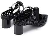 Thumbnail for your product : Proenza Schouler Front Tie Woven Leather Mules - Womens - Black