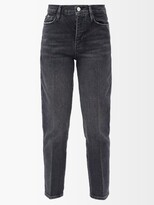 Thumbnail for your product : Frame Le Sylvie Cropped Straight-leg Jeans - Dark Grey