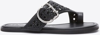 Z-Strap Macrame Sandal in BLACK