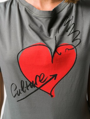Vivienne Westwood heart-print cowl-neck T-shirt