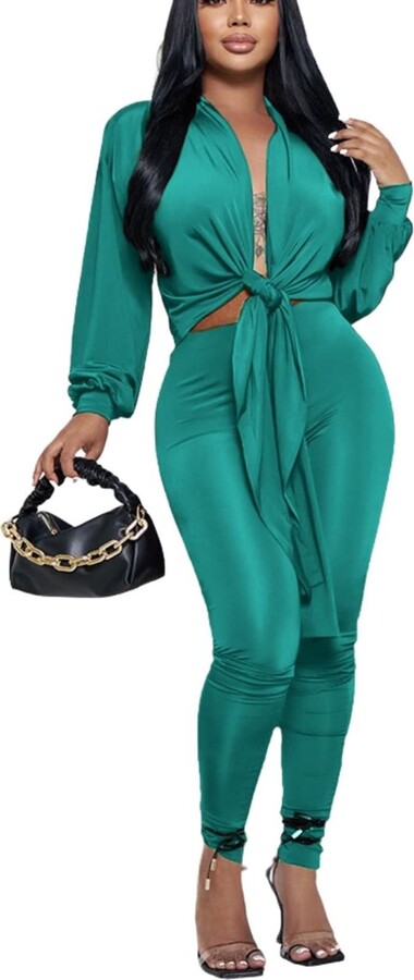  Argeousgor Womens Crew Neck Yoga Jumpsuits Sexy Open Back Long  Sleeve Flared Bottom Pants Romper Bodycon Jumpsuit(00- Army Green,S) :  Clothing, Shoes & Jewelry