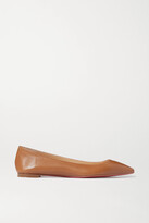 Thumbnail for your product : Christian Louboutin Ballalla Leather Point-toe Flats - Tan