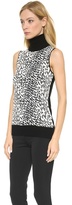 Thumbnail for your product : M.PATMOS Print Sleeveless Turtleneck Top