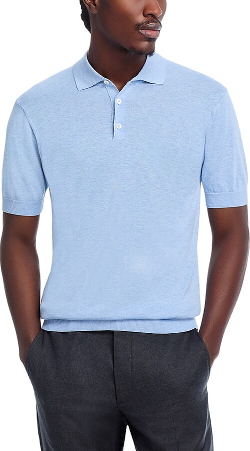 Jack Victor Cotton & Silk Knit Polo Shirt