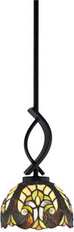 Bloomsbury Market Amerra Cavella Stem Hung Mini Pendant Shown In Matte Black Finish With 7\