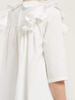 Thumbnail for your product : Comme des Garcons Girl Girl - Ruffled Cotton Poplin Blouse - Womens - White