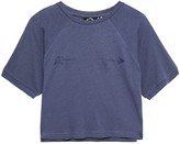 Thumbnail for your product : The Upside Cropped Printed Cotton And Linen-blend Jersey T-shirt
