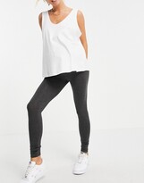 Thumbnail for your product : New Look Maternity 2 pack legging in black & grey