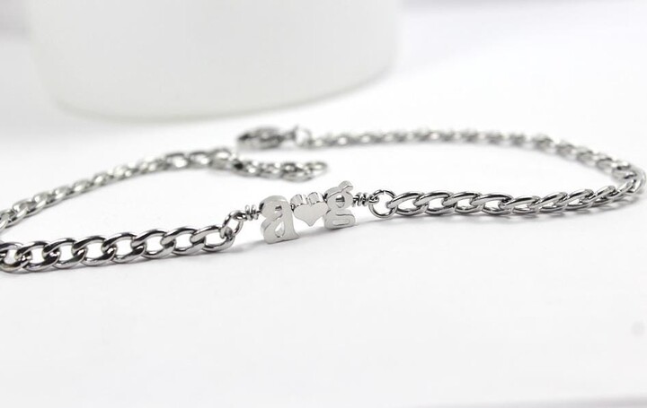 Etsy Two Initials Bracelet, Two Letters Jewelry Couples Bracelet, Mom Babe Initials Jewelry, Wife Gift, Personalized Lovers Romantic