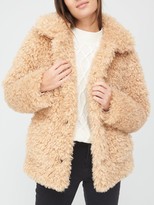 Thumbnail for your product : Very Teddy Faux Fur Coat Camel