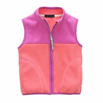 Gtagain Boys Girls Sleeveless Fleece Gilet - Fashion Baseball Jacket Body  Warmer Vest Zipper Casual Kids Waistcoat Pink - ShopStyle