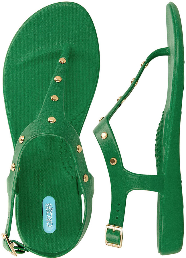kelly green sandals