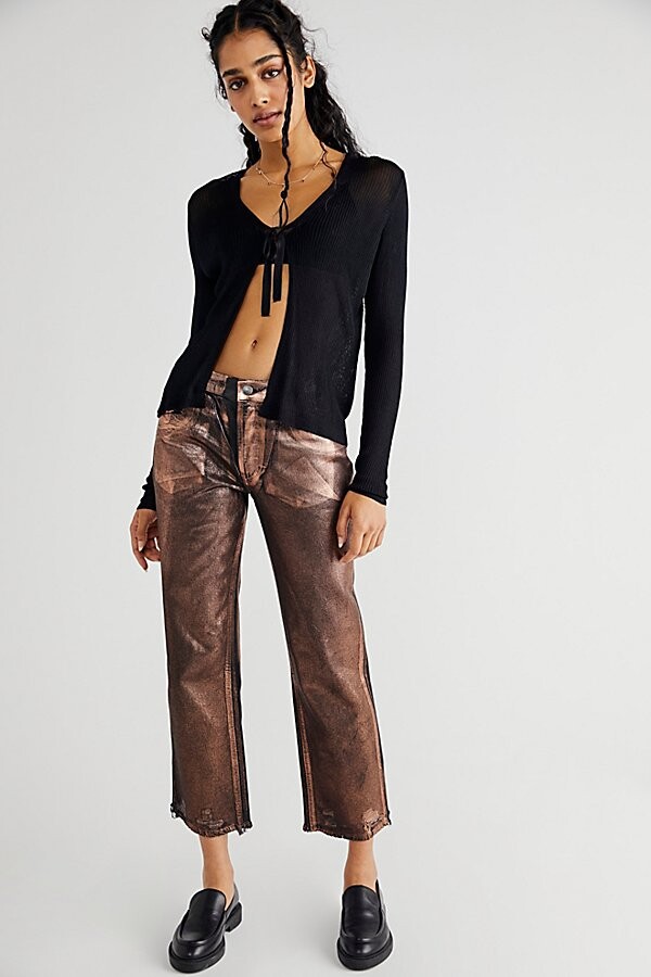 Coated Jeans Brown | Shop the world's largest collection of fashion |  ShopStyle