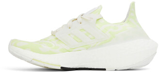 adidas White & Green Ultraboost 22 Sneakers