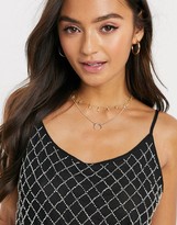 Thumbnail for your product : Pimkie sequin cami in black