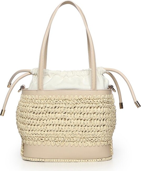 V73 Drawstring Basket Shoulder Bag