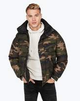 Thumbnail for your product : Express Camo Mock Neck Puffer Coat