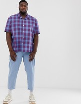 Thumbnail for your product : ASOS DESIGN Plus boxy fit check shirt in blue and purple