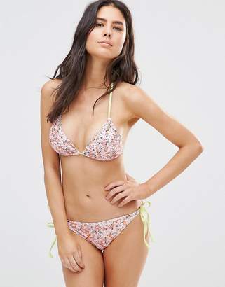 French Connection Ditsy Floral Triangle Bikini Top