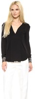 Thumbnail for your product : Thakoon Long Sleeve Drape Front Top
