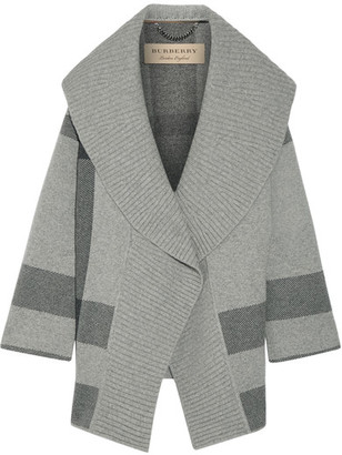 Burberry Checked Wool-blend Cardigan
