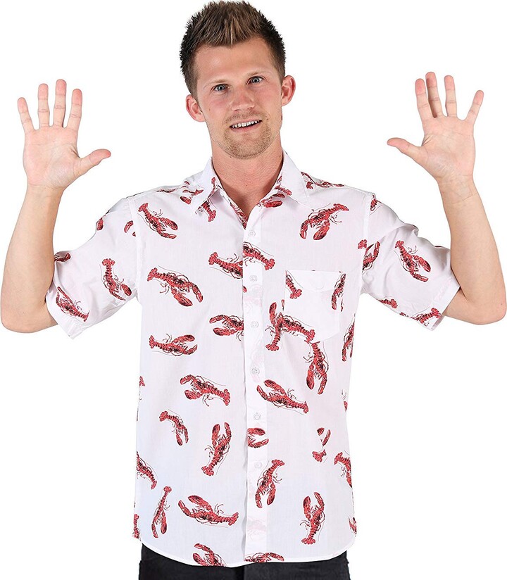 Seinfeld Cosmo Kramer Lobster ButtonUp White Shirt [Apparel