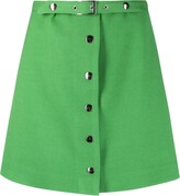 belted A-line miniskirt 
