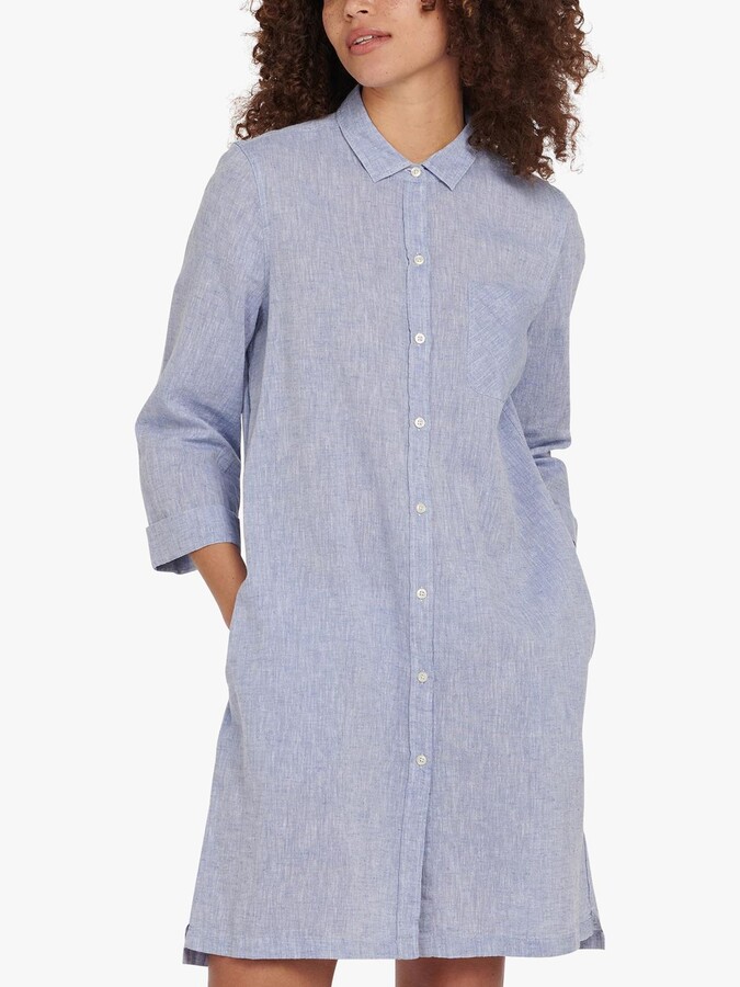long sleeve chambray shirt dress