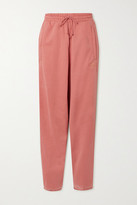Thumbnail for your product : adidas Metallic-striped French Cotton-terry Track Pants