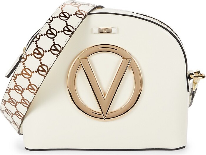Saks OFF 5TH Valentino by Mario Valentino Diana V-Logo Leather Shoulder Bag