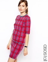 Thumbnail for your product : ASOS TALL Check Sweater In Brushed Mohair