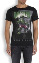 Thumbnail for your product : Philipp Plein Superheroes black cotton T-shirt