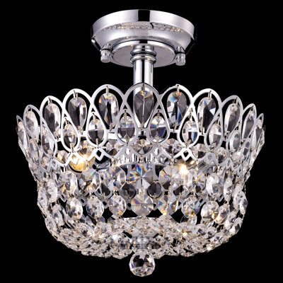 House of Hampton Denny 2 - Light Unique/Statement Bowl Semi Flush Mount