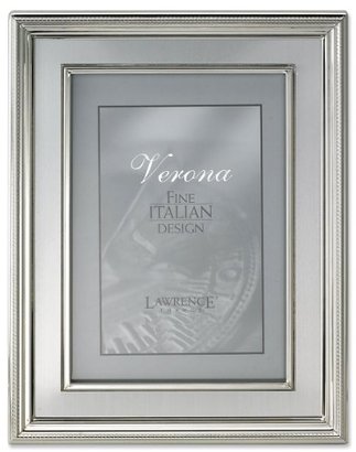 Lawrence Frames 4 by 6-Inch Silver Plated Metal Picture Frame, Brushed Silver Inner Panel