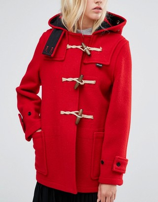 Gloverall Mid Monty Coat in Red