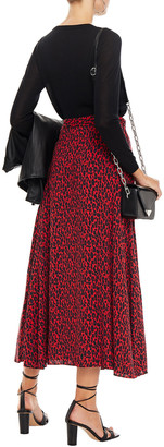 IRO Tanaka Leopard-print Voile Midi Wrap Skirt