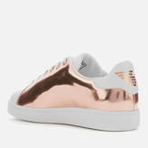 Thumbnail for your product : Emporio Armani Women's Serena Metallic Leather Low Top Trainers - Copper/White