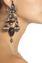 Thumbnail for your product : Swarovski VICKISARGE All That Jazz gold-plated, crystal and wood clip earrings