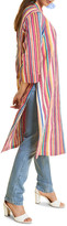 Thumbnail for your product : Marina Rinaldi Plus Size Diabase Striped 3/4-Sleeve Shirtdress