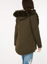 Thumbnail for your product : Dorothy Perkins Khaki Faux Fur Lined Parka Coat