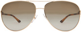 Thumbnail for your product : Stella McCartney Aviator Sunglasses in Gold & Blonde