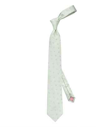 Thomas Pink Pimm Flower Woven Tie